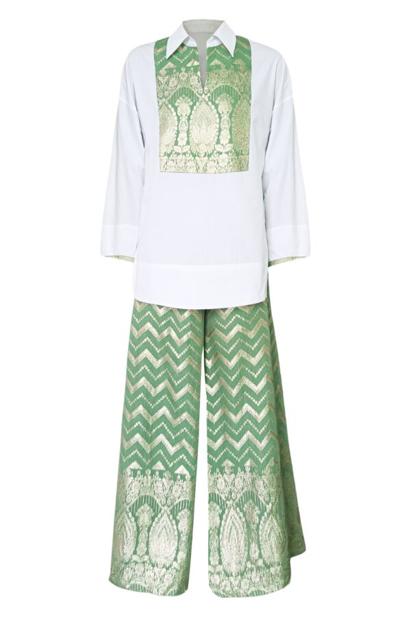 Brocade Bib & Pant Set - Image 2