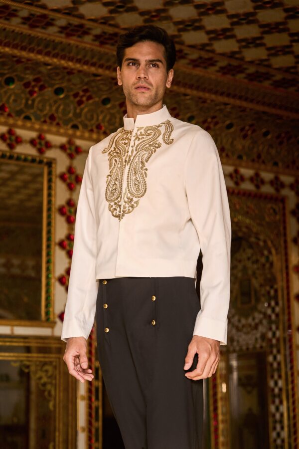 Embroidered Shirt & Sailor Pant Set - Image 9
