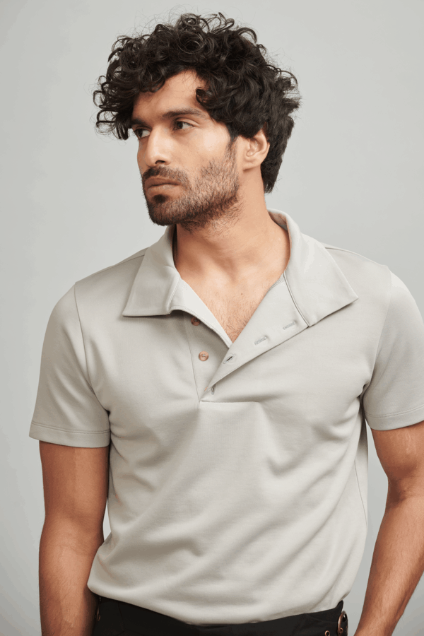 Off Center Placket Polo - Image 8