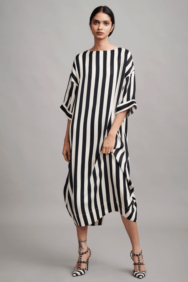 B&W Stripe Midi