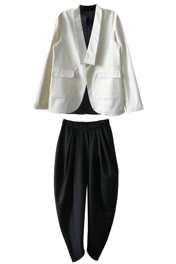 Tuxedo, Shirt and Cowl Pant Set - Image 2