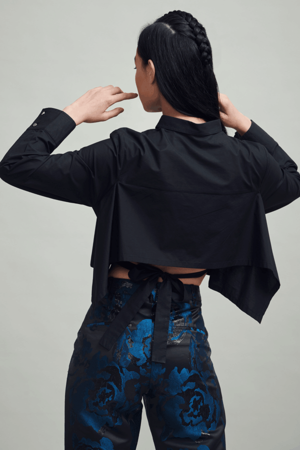Back Tie Crop Shirt - Image 10