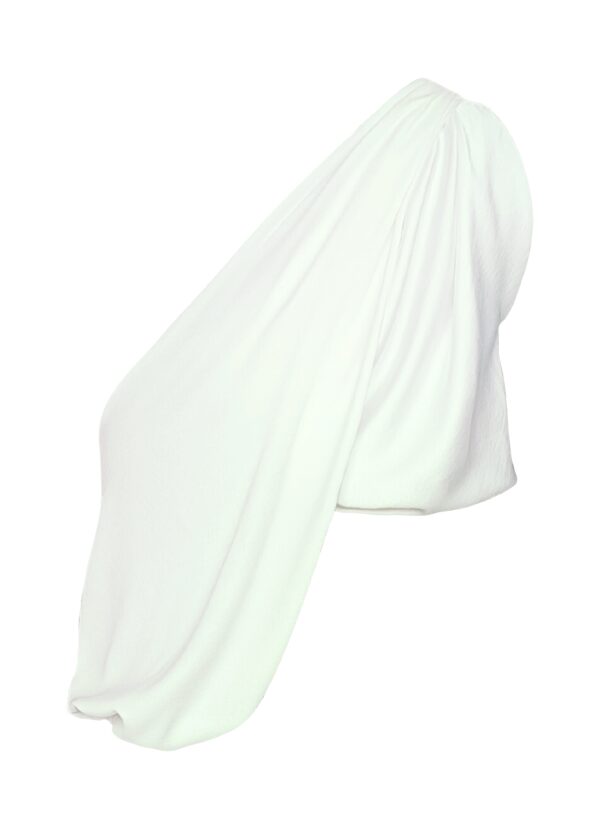 Ivory Draped Sleeve Top - Image 3