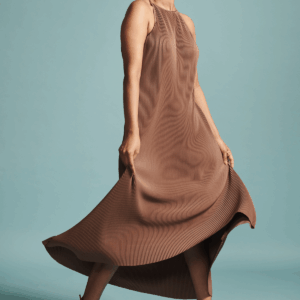 Pleated High Low Dress