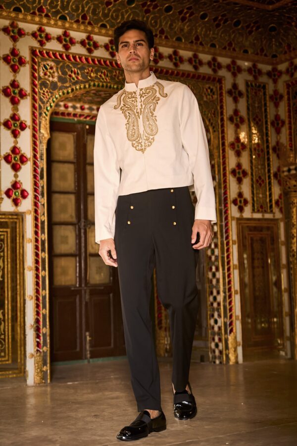 Embroidered Shirt & Sailor Pant Set - Image 5