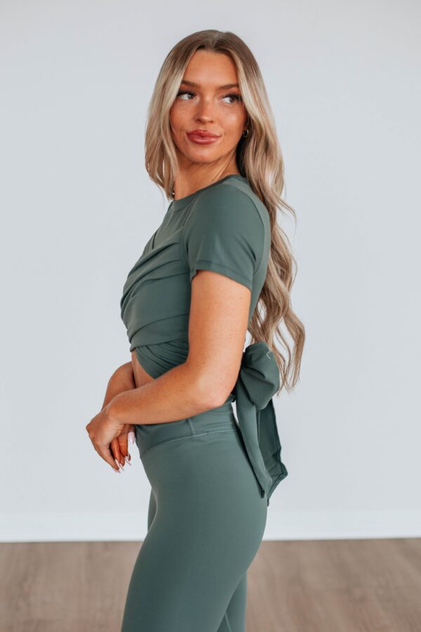 Alita Twist Front Top - Spruce - Image 3