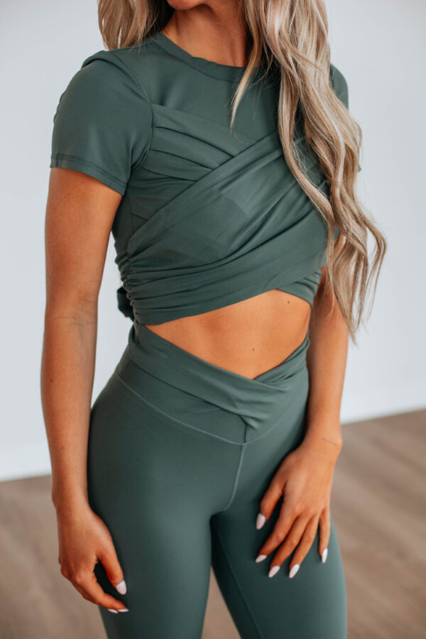 Alita Twist Front Top - Spruce - Image 4