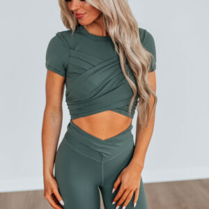 Alita Twist Front Top - Spruce