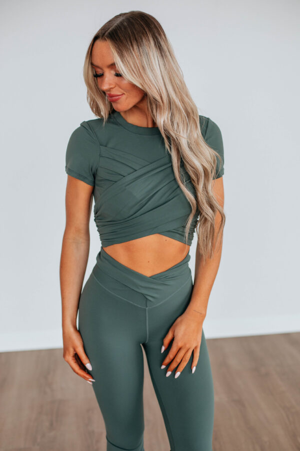 Alita Twist Front Top - Spruce