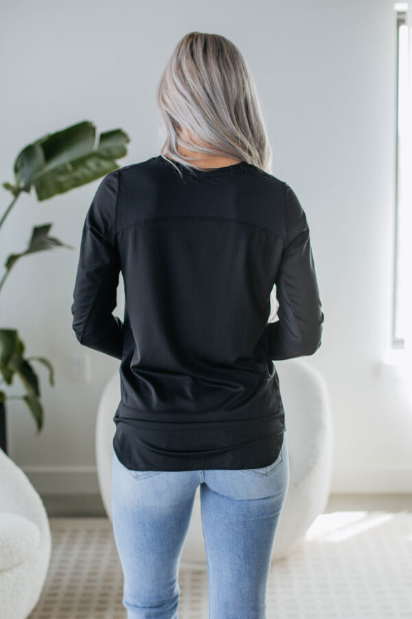 Allura Long Sleeve Top - Black - Image 5