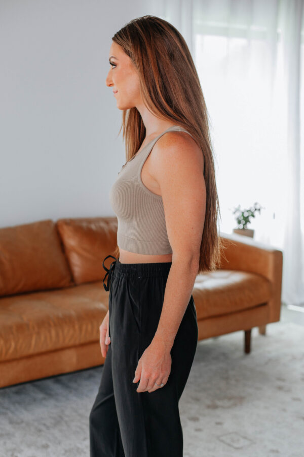 Aylin Ribbed Tank - Moss - Image 4