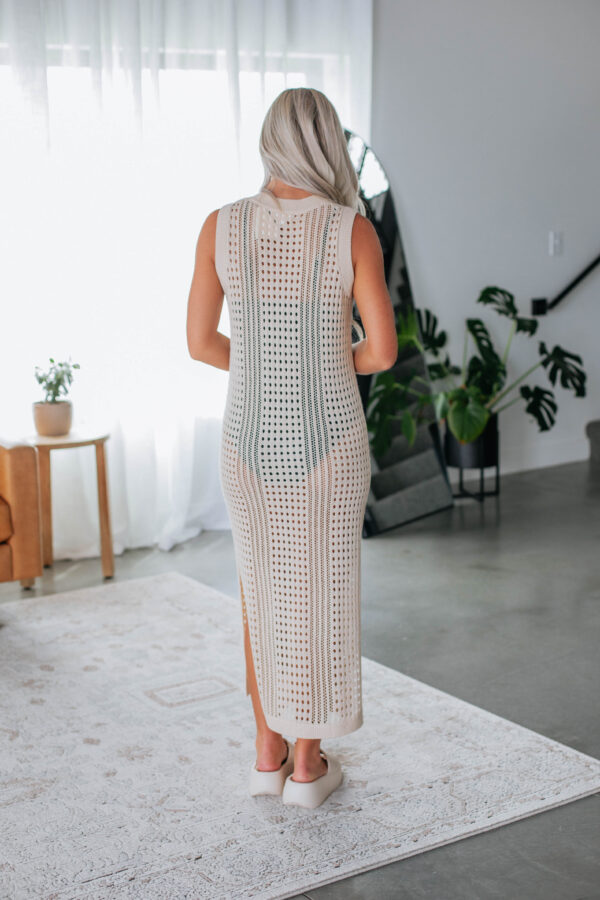 Belinda Crochet Dress - Cream - Image 5