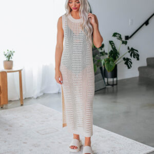 Belinda Crochet Dress - Cream