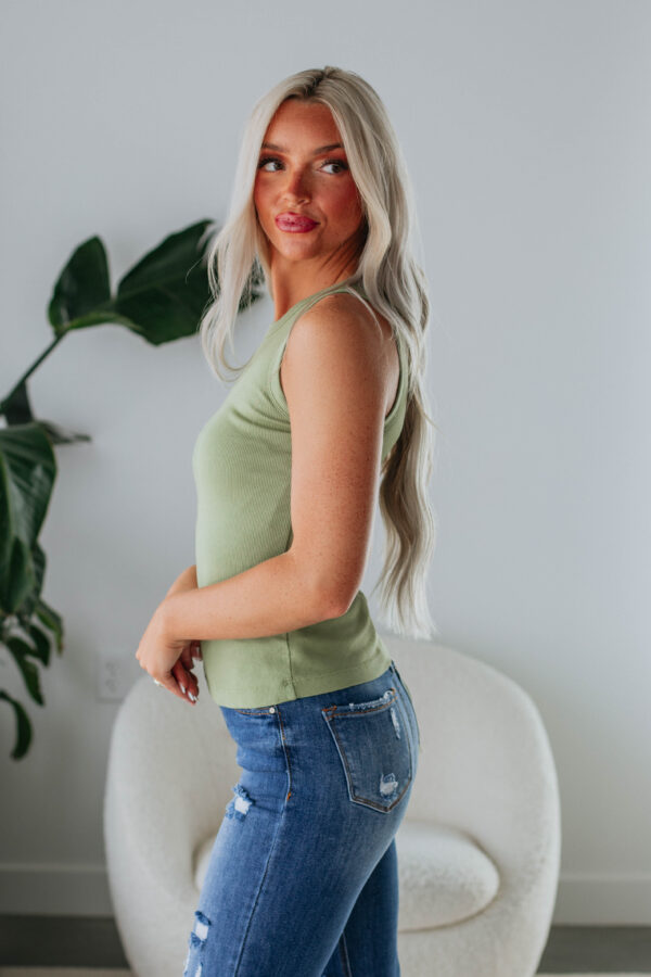 Brighton Ribbed Tank - Kiwi - Image 3