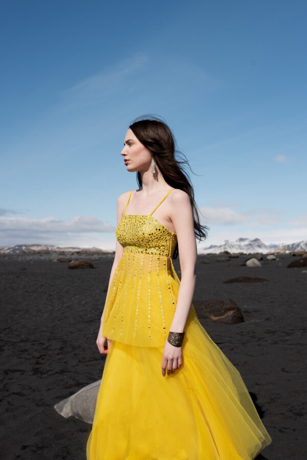 MIRROR PEPLUM SKIRT - Image 4