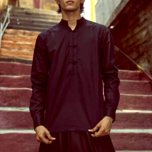 Knotted Button Popover Shirt