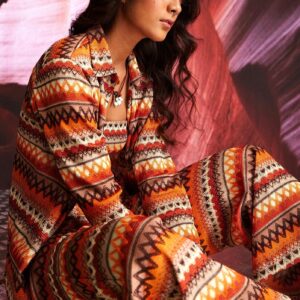Geometric Jacquard Pant