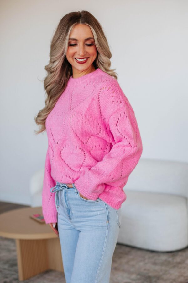 Candace Knit Sweater - Bubblegum - Image 2