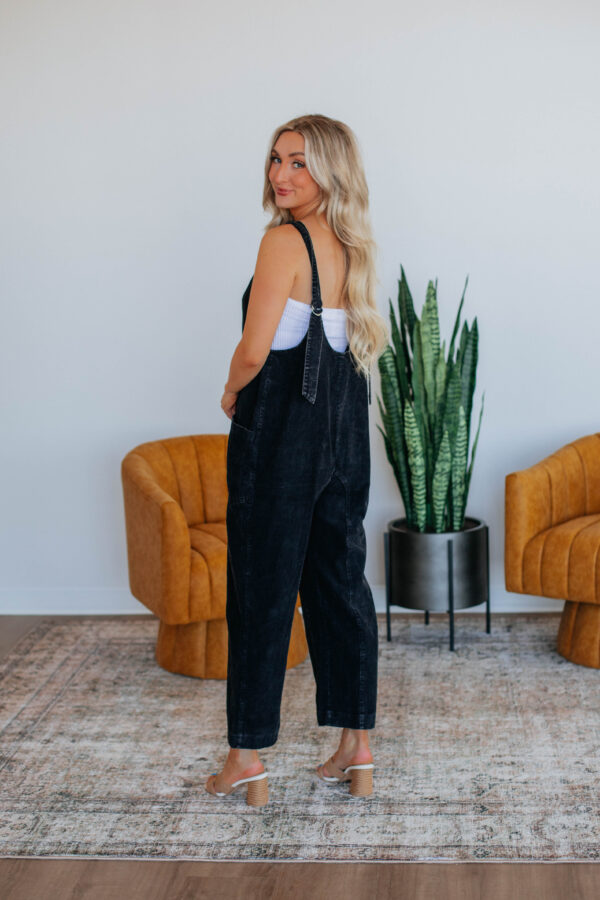 Coleman Corduroy Overalls - Black - Image 5