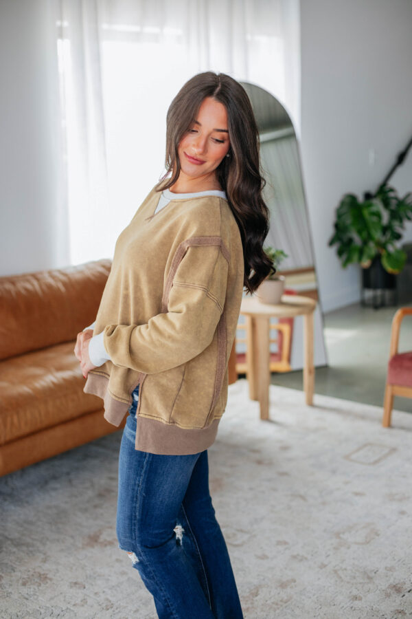 Corie Colorblock Sweatshirt - Dijon - Image 2