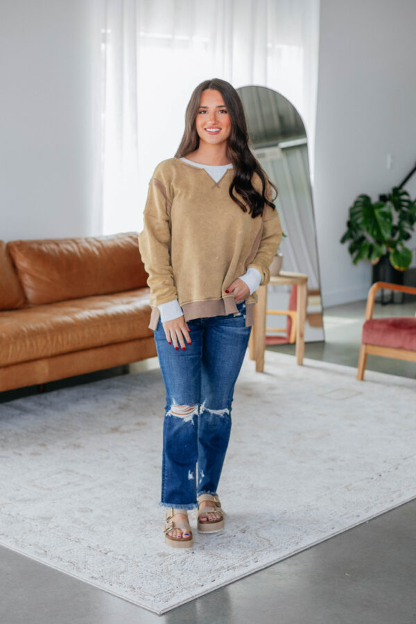 Corie Colorblock Sweatshirt - Dijon - Image 3