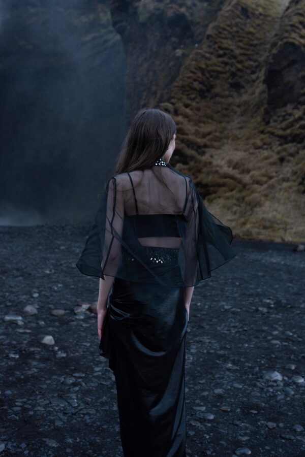 Mirror Embroidered Bralette and Cape Set - Image 6