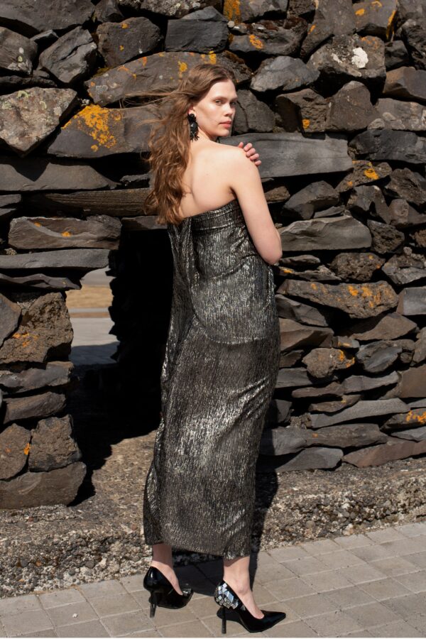 Foil Tube Dress - Image 7