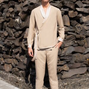 Beige Side Tie Set