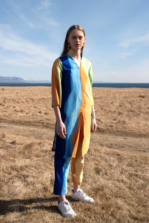 Watercolour Printed Pant Set