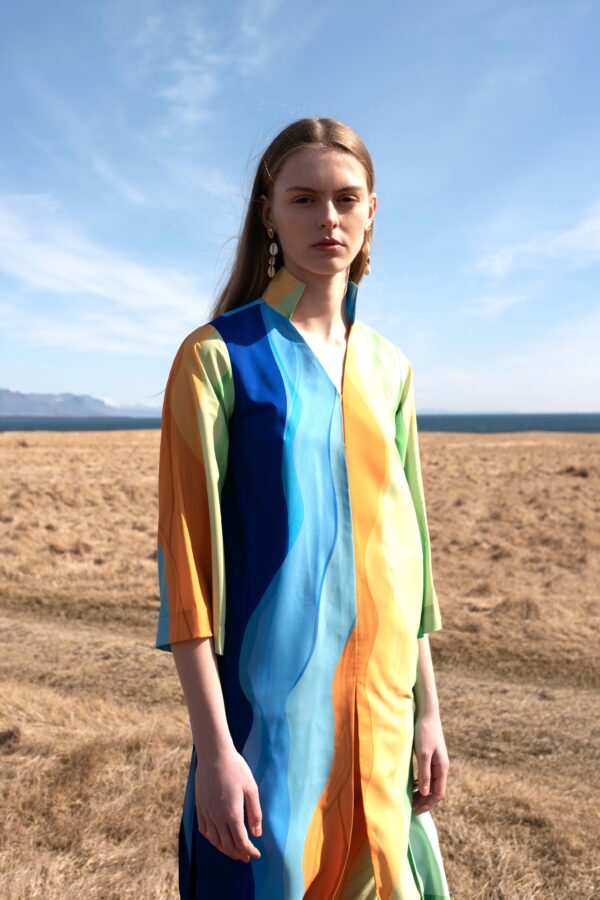 Watercolour Printed Pant Set - Image 4