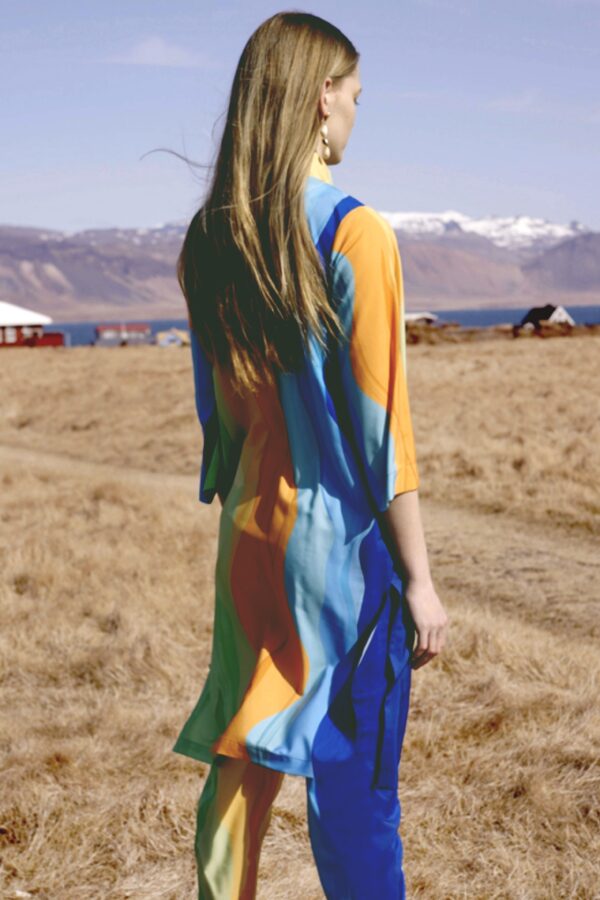 Watercolour Printed Pant Set - Image 8