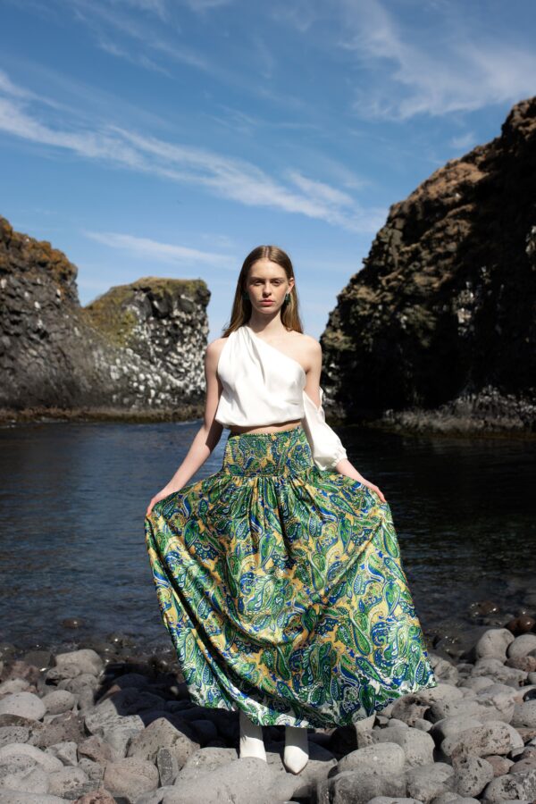 Ivory Draped Sleeve Top - Image 7