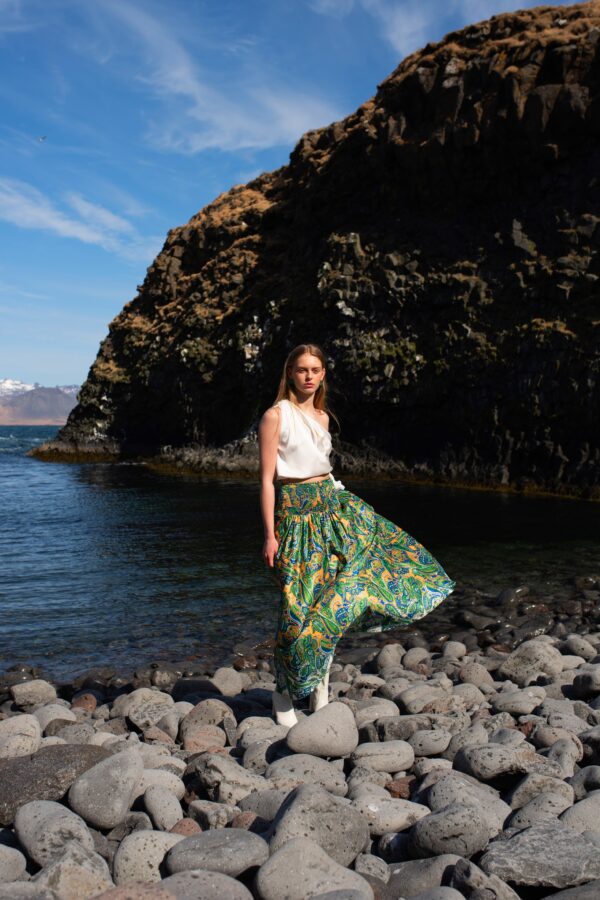 Fit & Flair Paisley Skirt - Image 6