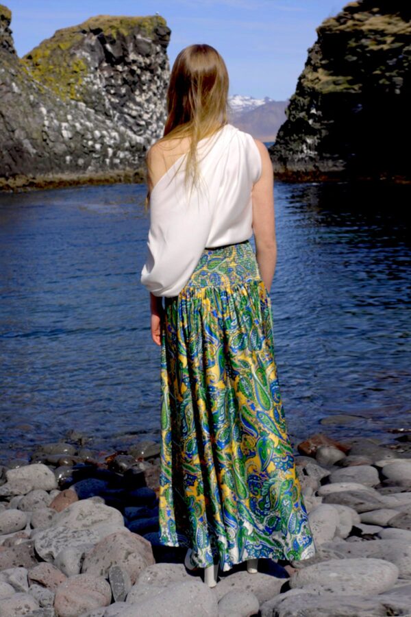 Fit & Flair Paisley Skirt - Image 5