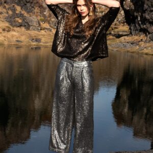 Sequin Straight Pant