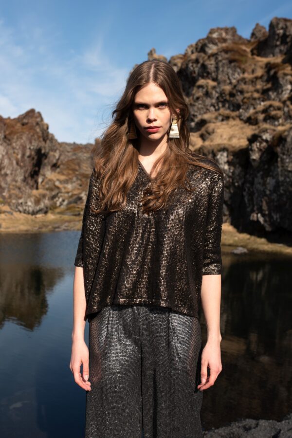 Sequin Boxy Top