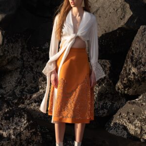 Cutwork Midi Skirt
