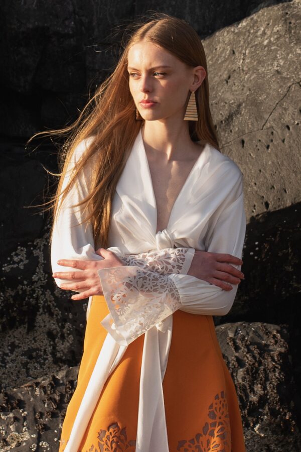 Cutwork Cuff Top - Image 4