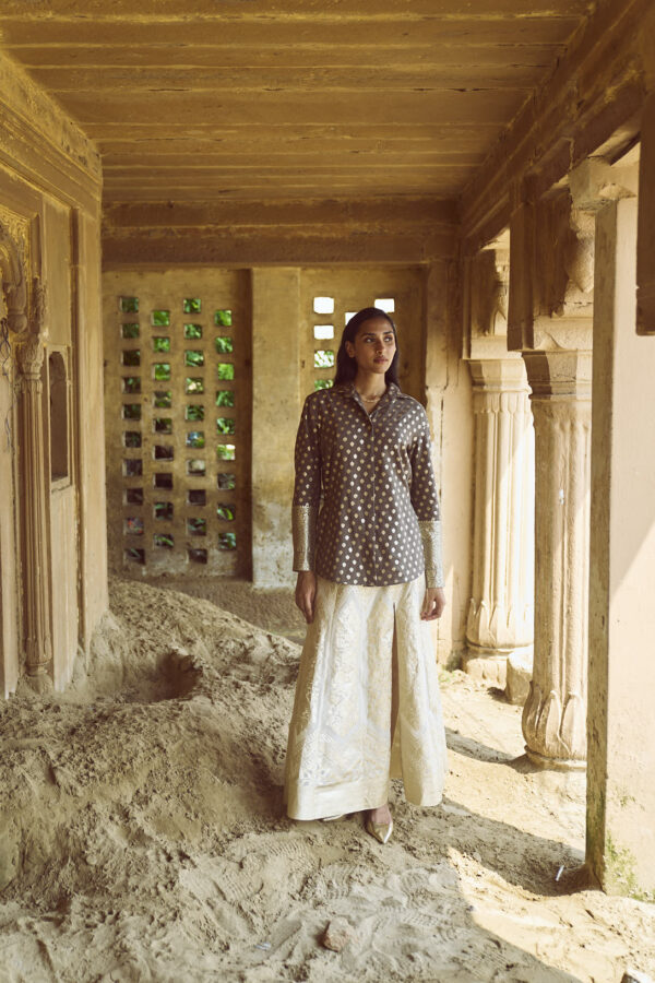 Brocade Shirt and Maxi Skirt Set - Image 10