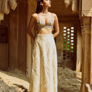 Brocade Chanderi Maxi Skirt
