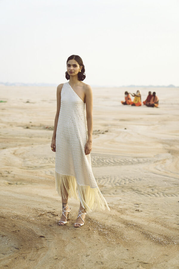 Mirror Sequin Fringe Dress - Image 4