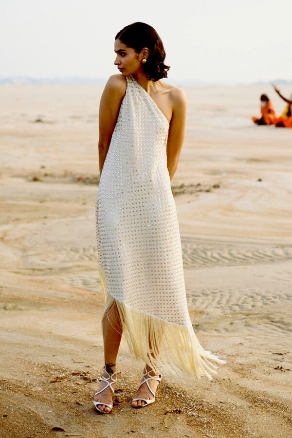 Mirror Sequin Fringe Dress - Image 7
