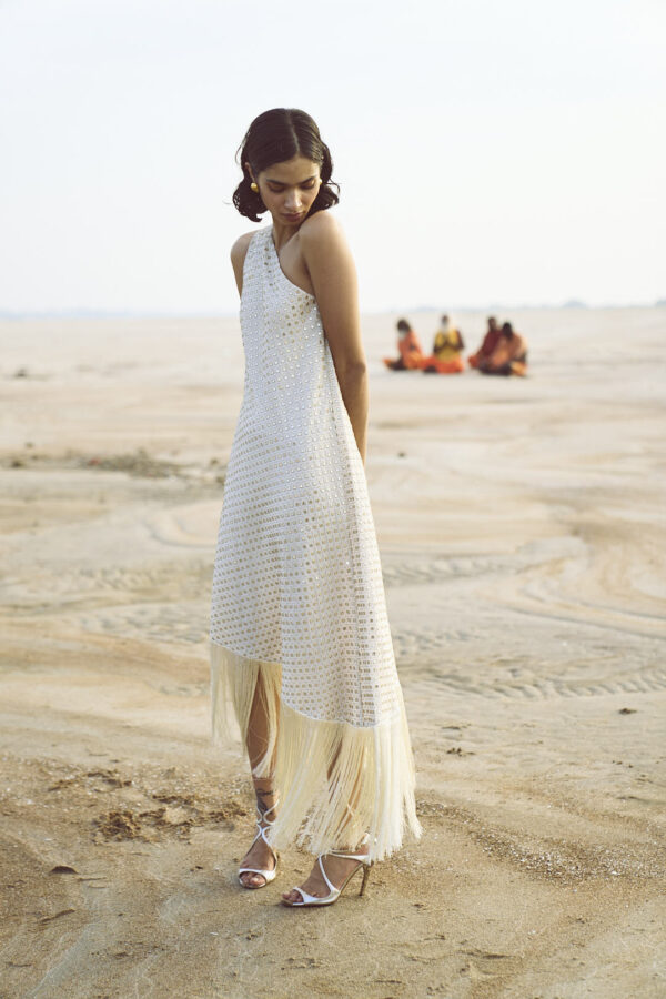 Mirror Sequin Fringe Dress - Image 11