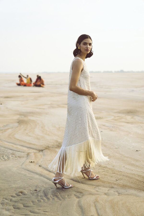 Mirror Sequin Fringe Dress - Image 16
