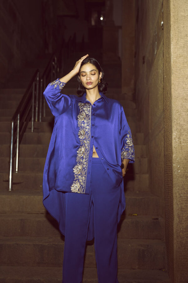 Asymmetric Embroidered Top