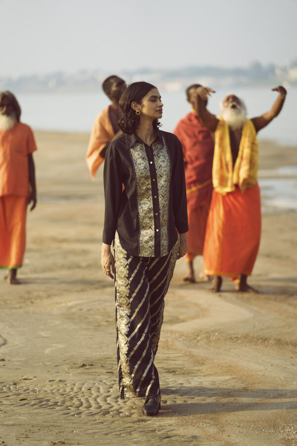 Brocade Border and Pant Set - Image 5