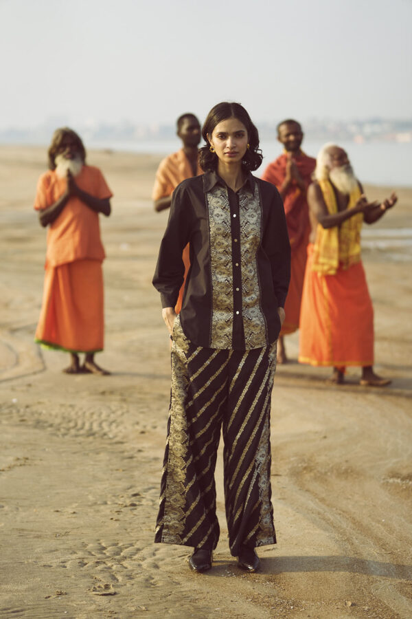 Brocade Border and Pant Set - Image 6
