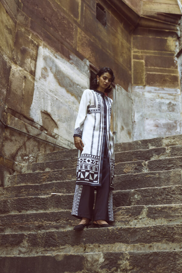 Geo Tribal Printed Pant Set - Image 9