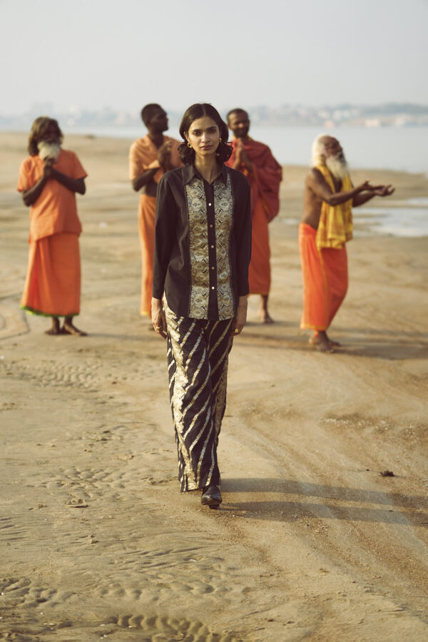 Brocade Border and Pant Set - Image 12