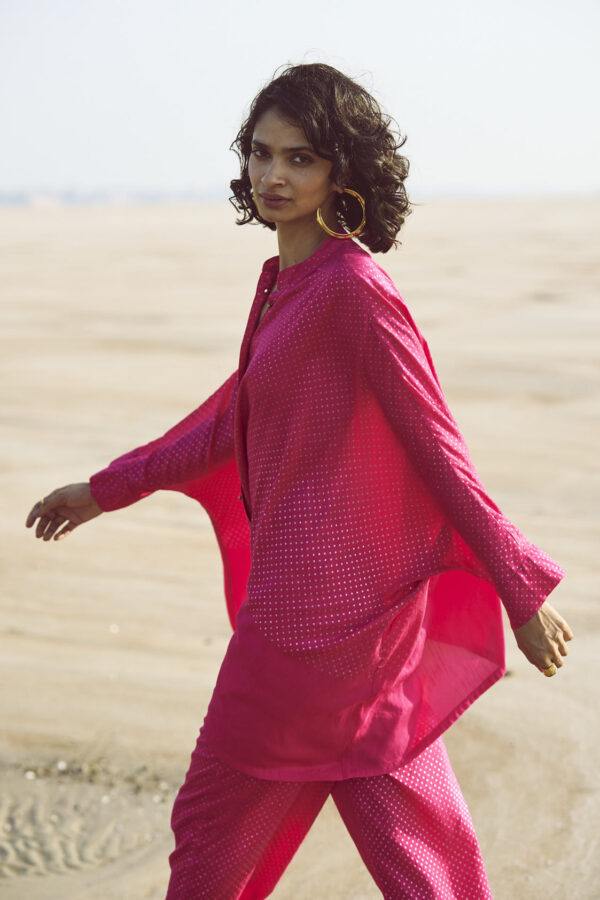 Dot Foil Print Shirt - Image 5